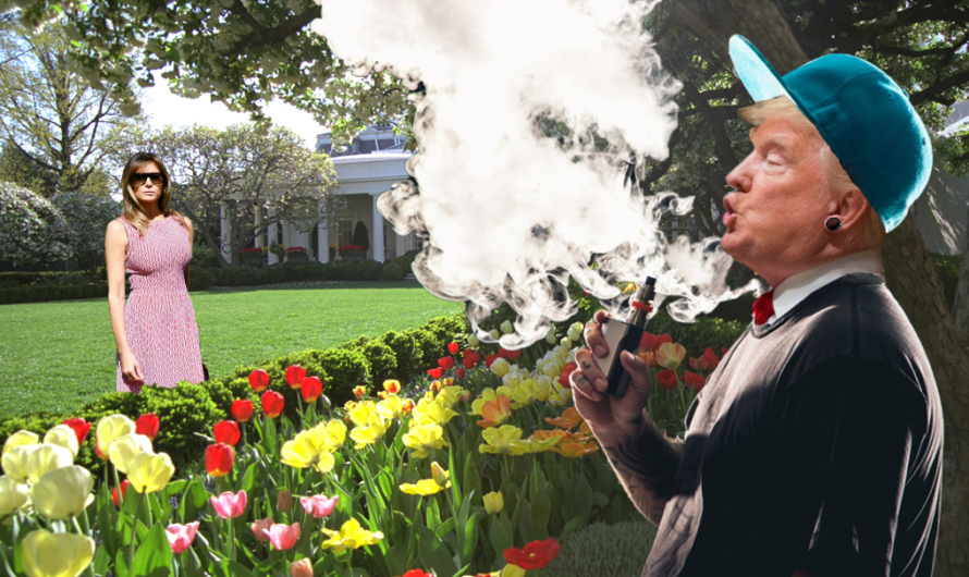 Melania Catches Trump Vaping Behind The Whitehouse