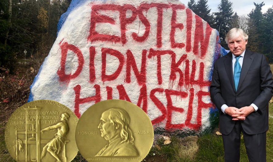 Big Rock With “Epstein Didn’t Kill Himself” Spray-Painted On It Wins Pulitzer Prize