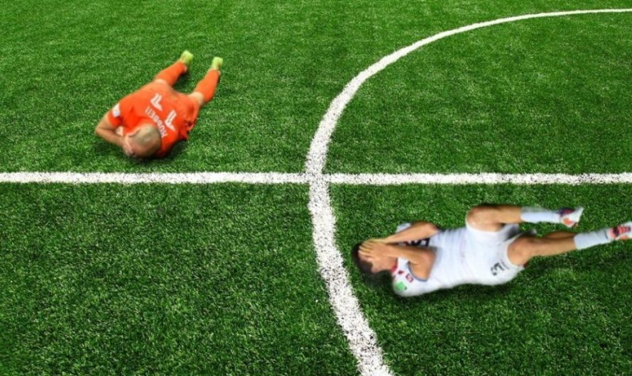 Soccer Players Practicing Social Distancing Still Manage To Foul Each Other
